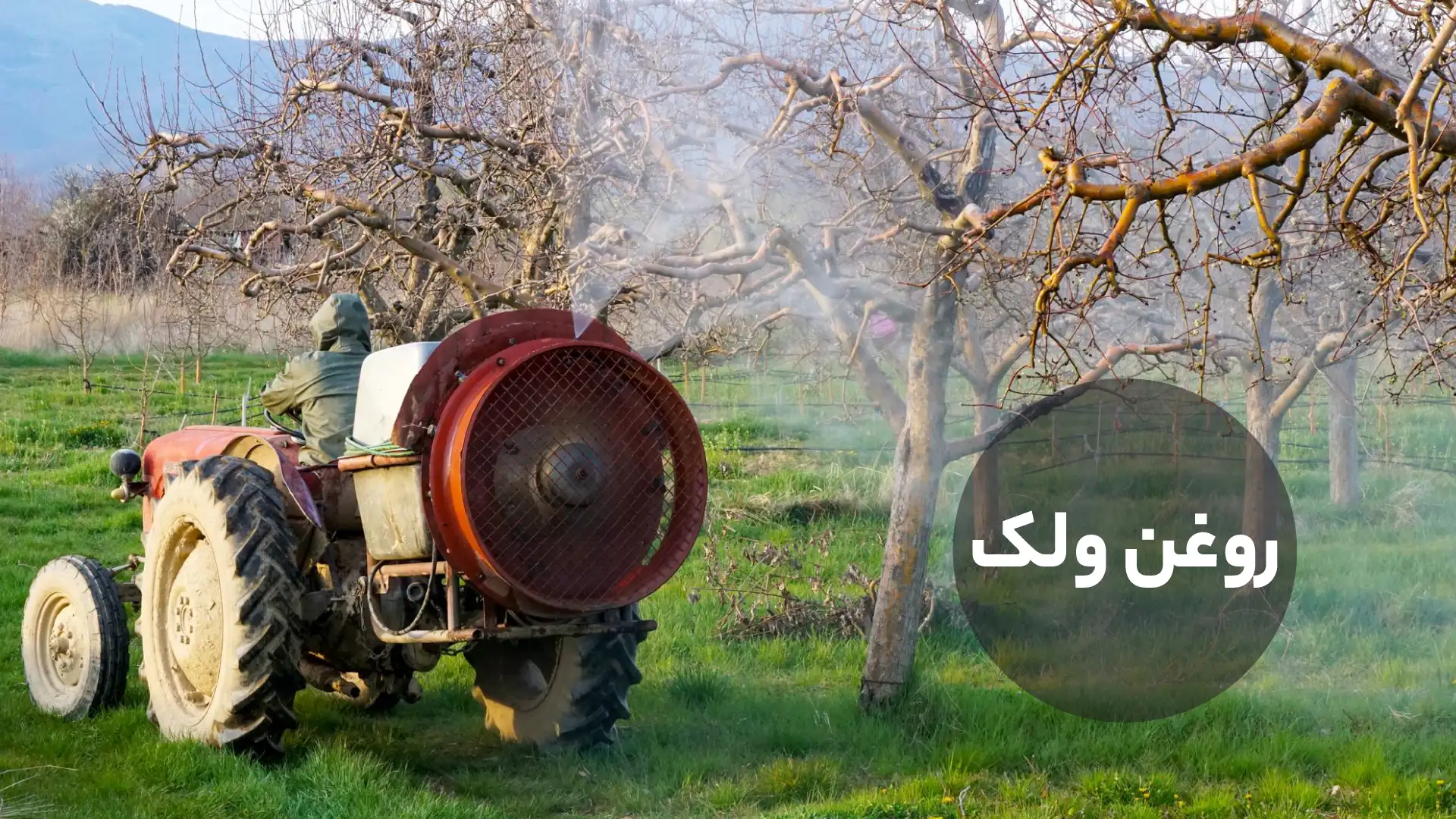 روغن ولک https://www.freepik.com/premium-photo/tractor-with-atomizer-sprayer-spraying-pesticides-apple-trees-early-spring-atomizer-action_74084441.htm