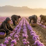 چالش کمبود کارگر در فصل برداشت زعفران